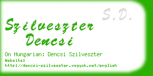 szilveszter dencsi business card